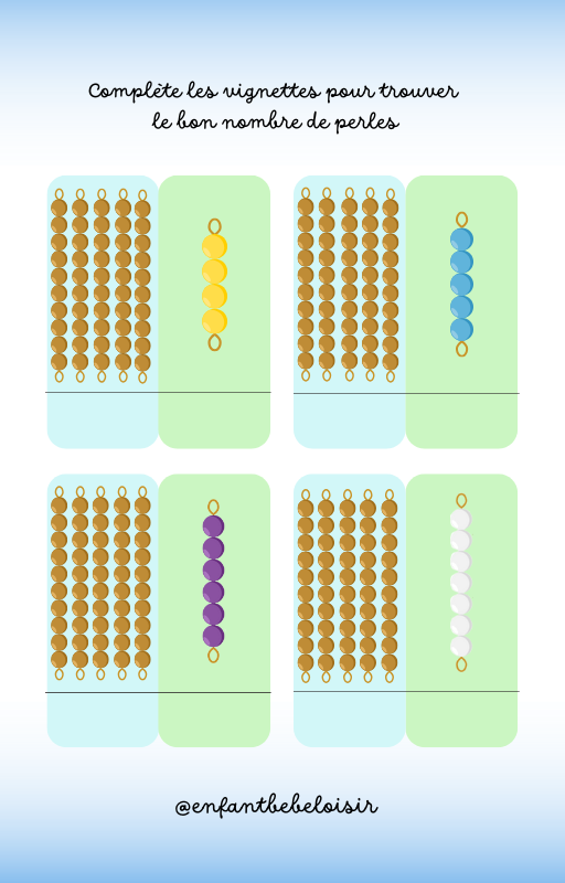 Ebook Perles Montessori vol1 de 0 à 99